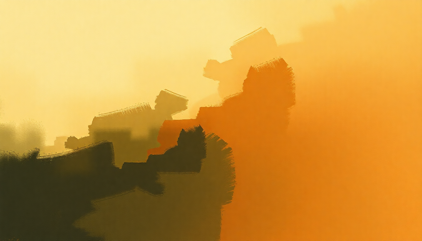 Fan-driven abstract illustration evoking the emotional arc of Prelude in C Sharp Minor, Op. 3 No. 2 by Sergei Rachmaninoff