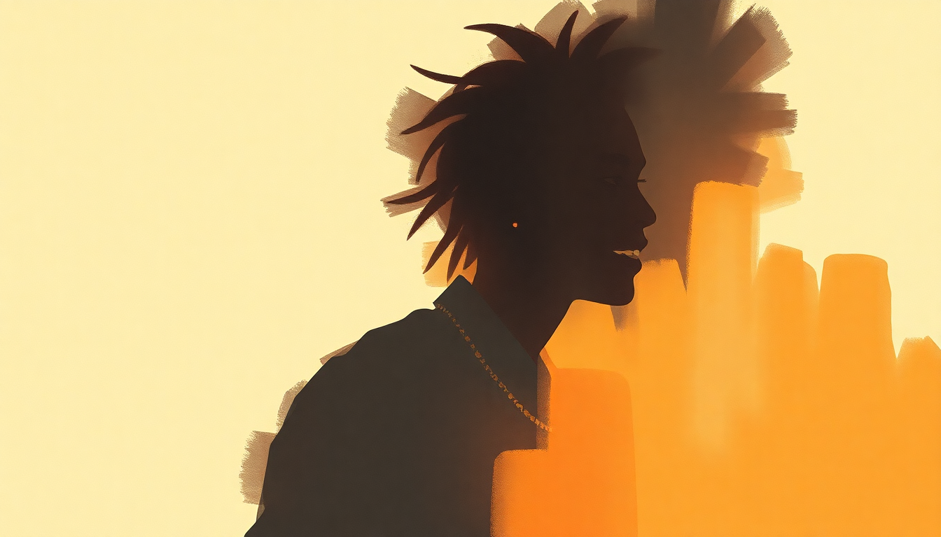 Fan-driven abstract illustration evoking the emotional arc of Prototype by Outkast