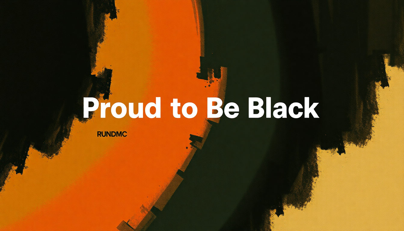 Fan-driven abstract illustration evoking the emotional arc of Proud to Be Black by Run DMC