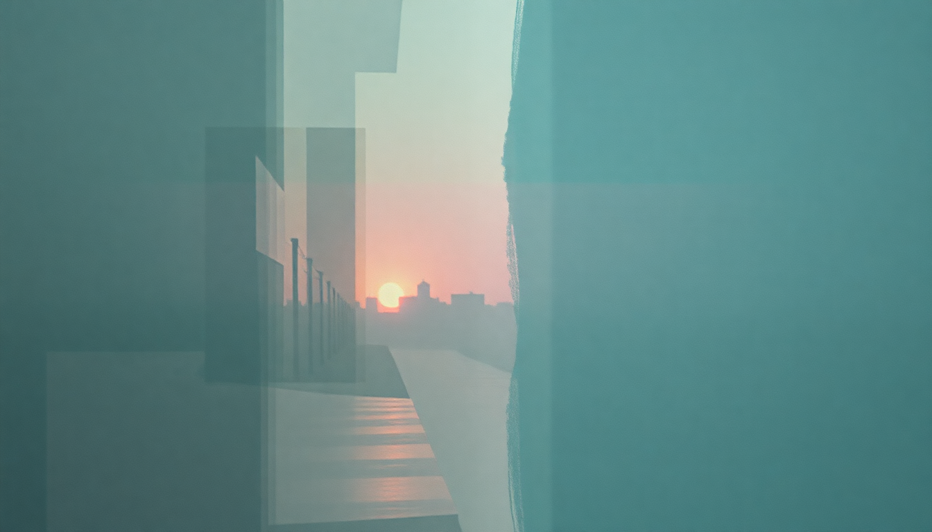 Fan-driven abstract illustration evoking the emotional arc of Province by TV on the Radio