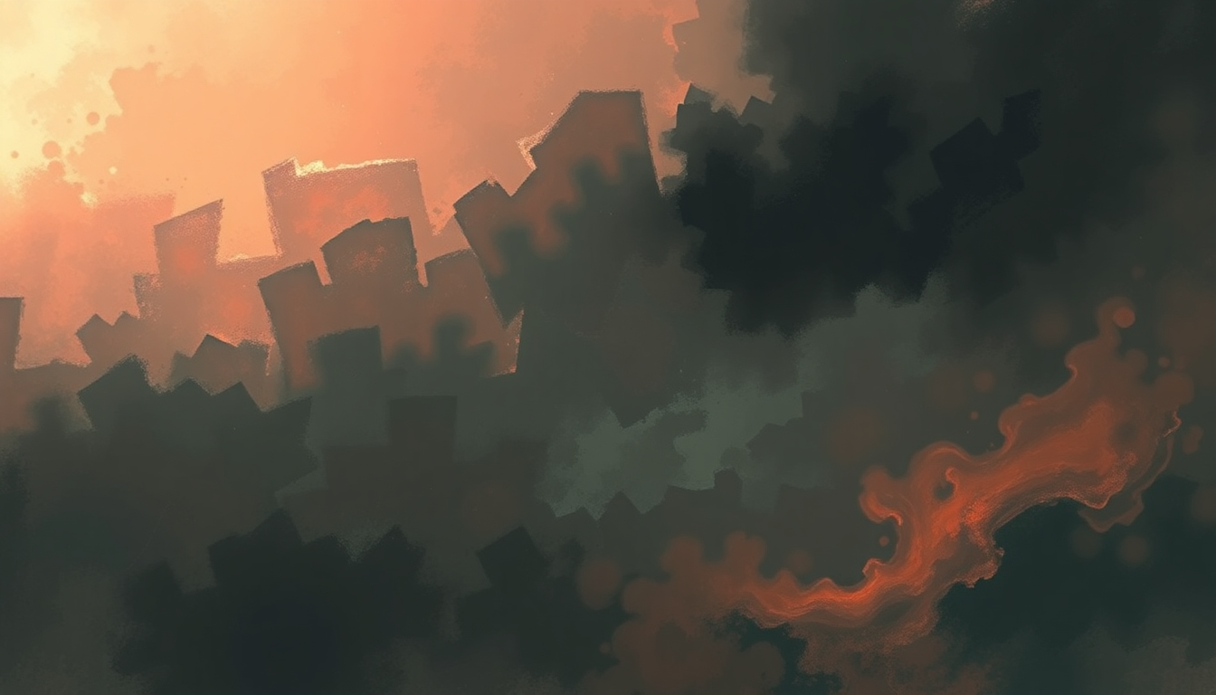 Fan-driven abstract illustration evoking the emotional arc of Public Enemy No 1 by Megadeth