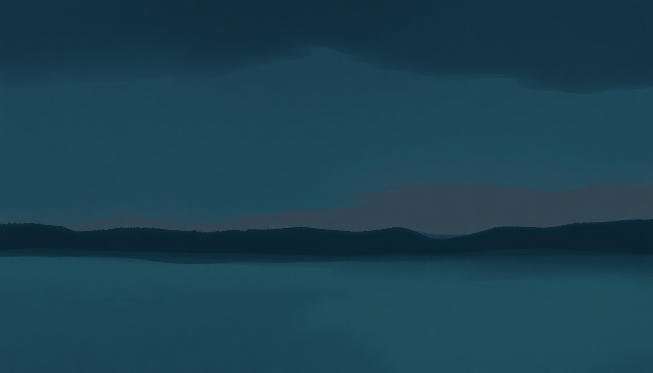 Fan-driven abstract illustration evoking the emotional arc of Pulaski at Night by Andrew Bird
