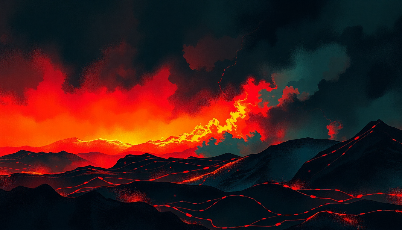 Fan-driven abstract illustration evoking the emotional arc of Purgatory by Iron Maiden