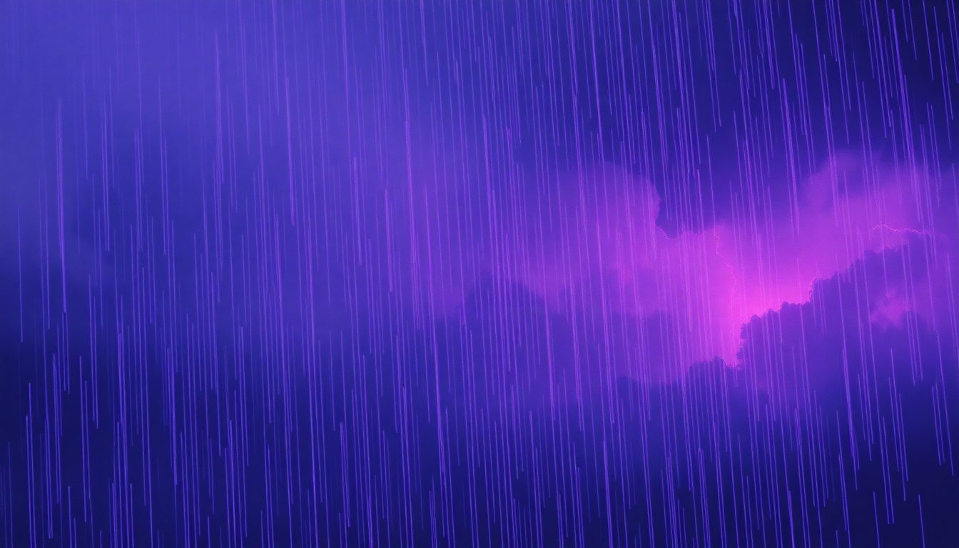 Fan-driven abstract illustration evoking the emotional arc of Purple Rain by Prince
