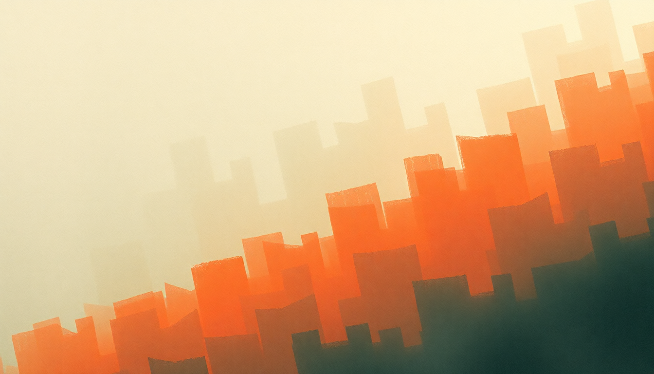 Fan-driven abstract illustration evoking the emotional arc of Push Downstairs by Underworld