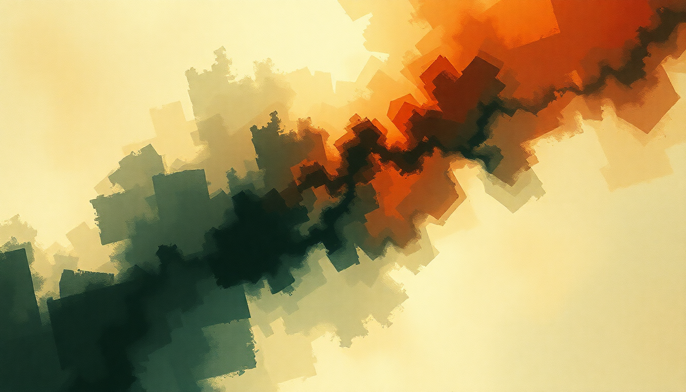 Fan-driven abstract illustration evoking the emotional arc of Pushit by Tool