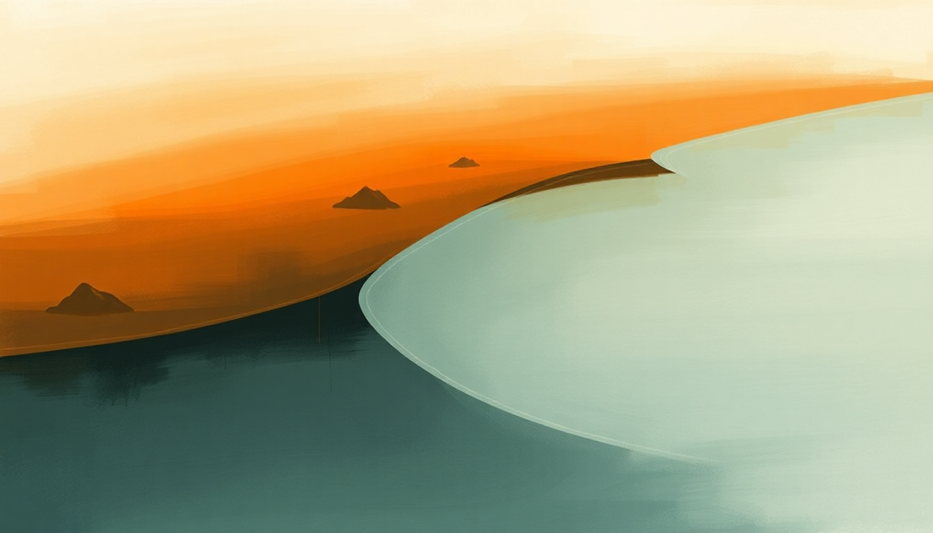 Fan-driven abstract illustration evoking the emotional arc of Quicksand by Björk