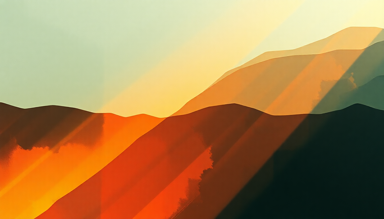 Fan-driven abstract illustration evoking the emotional arc of Radioactive by Kings of Leon