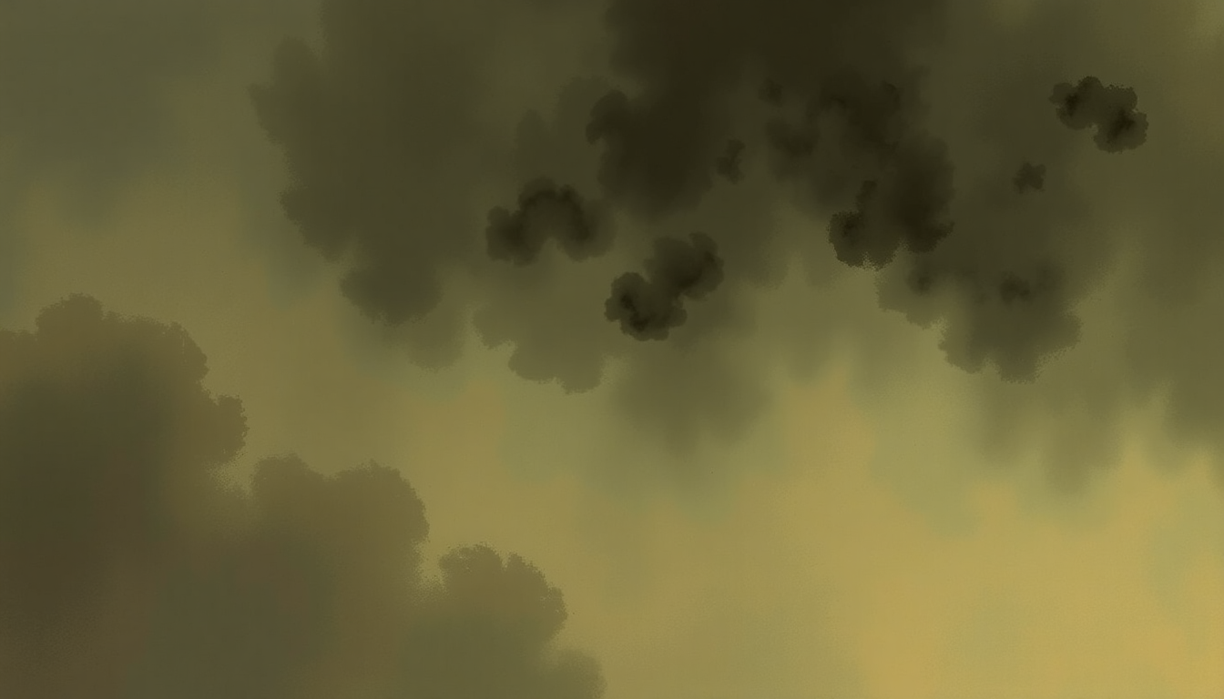 Fan-driven abstract illustration evoking the emotional arc of Raga Malkauns by Ravi Shankar