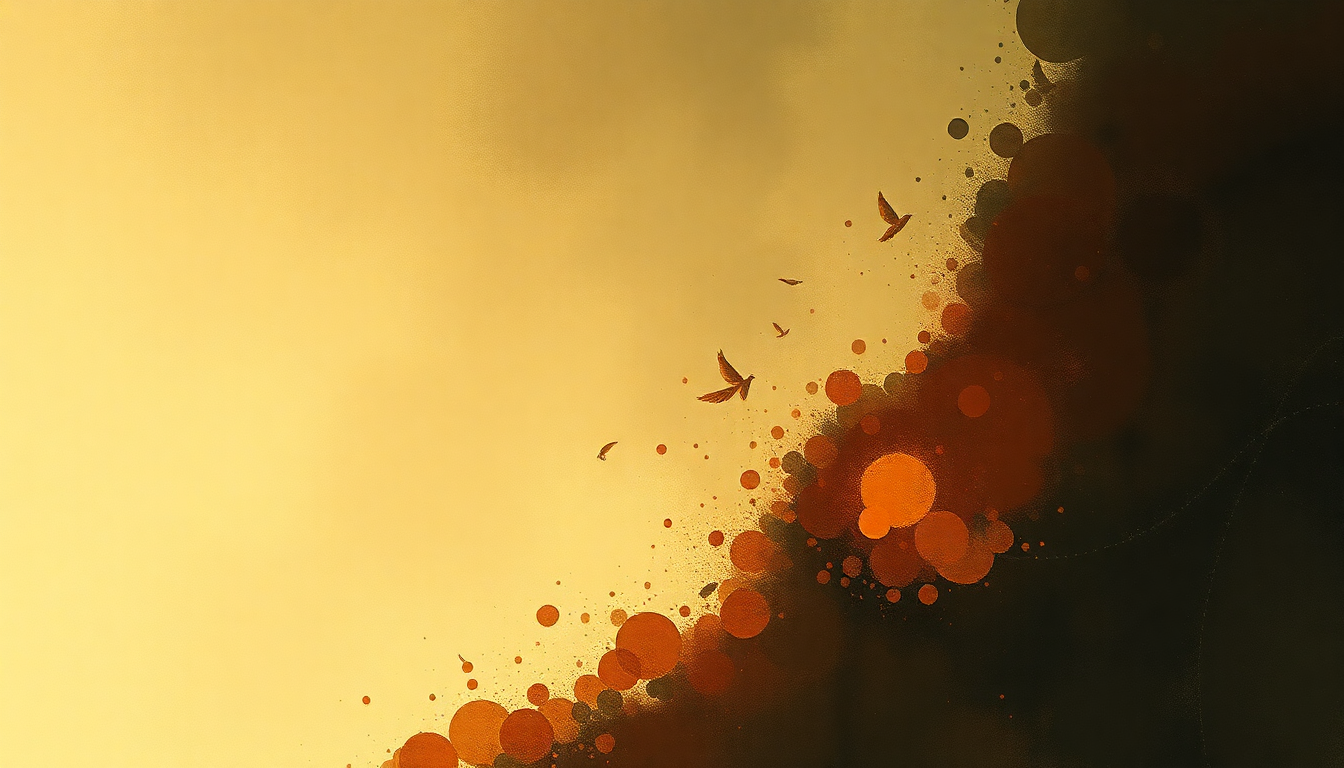 Fan-driven abstract illustration evoking the emotional arc of Rondò a capriccio (Rage Over a Lost Penny) by Ludwig van Beethoven