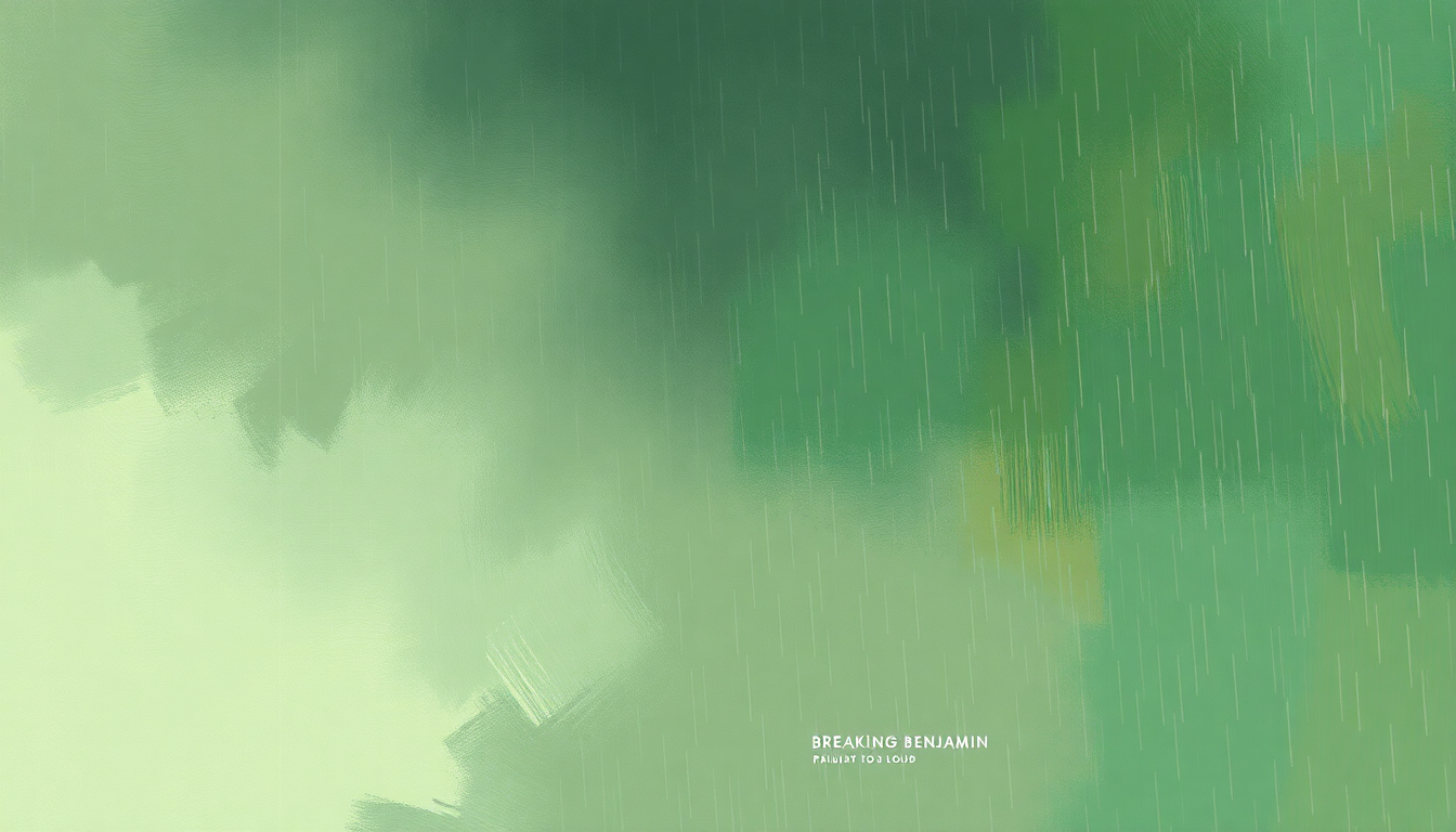 Fan-driven abstract illustration evoking the emotional arc of Rain by Breaking Benjamin