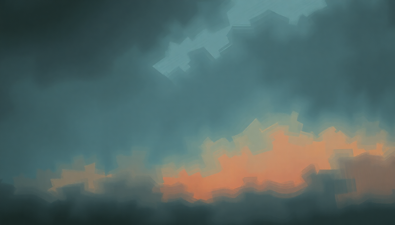 Fan-driven abstract illustration evoking the emotional arc of Rain King by Counting Crows