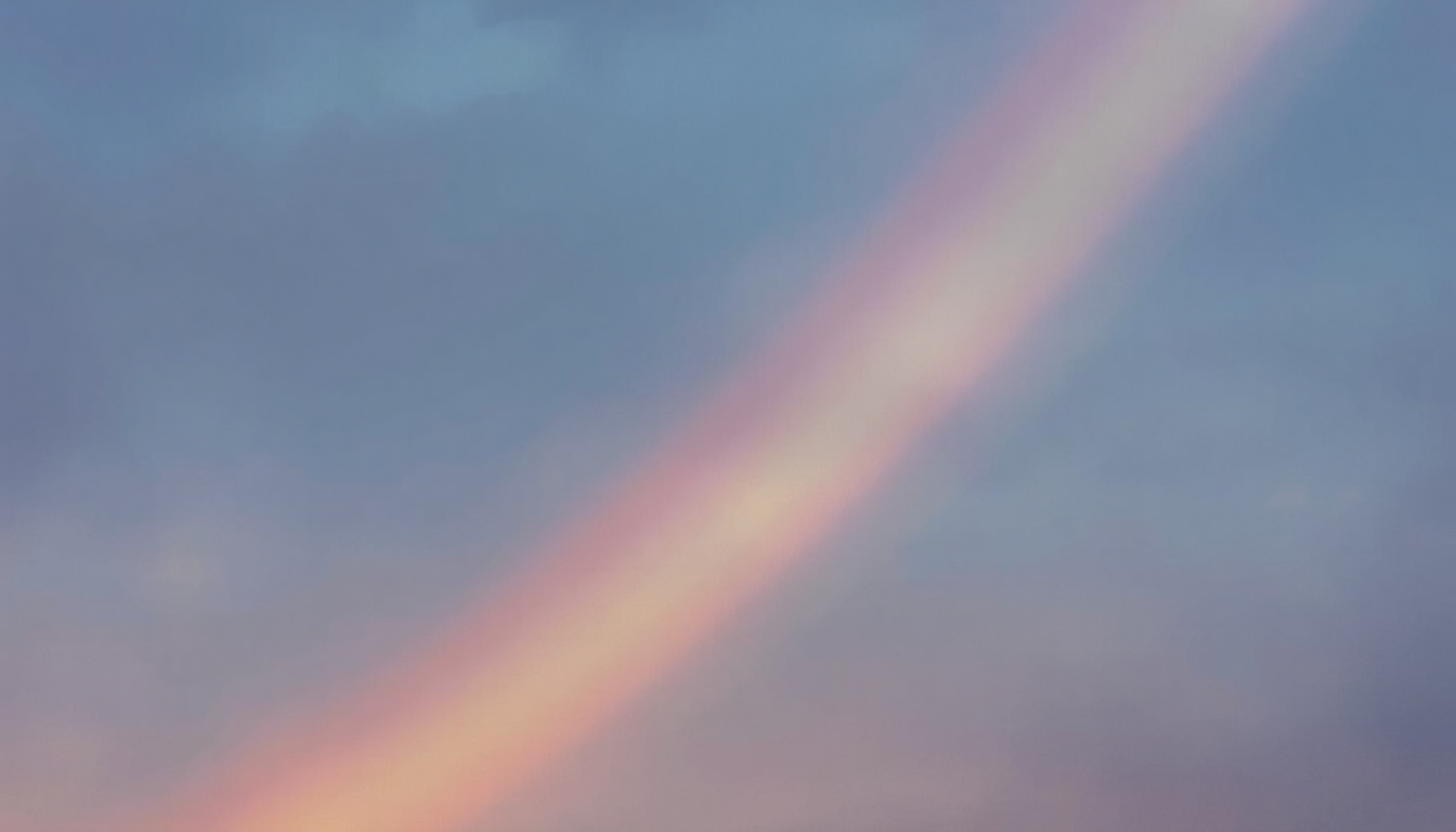 Fan-driven abstract illustration evoking the emotional arc of Rainbow Connection by Kenny Loggins