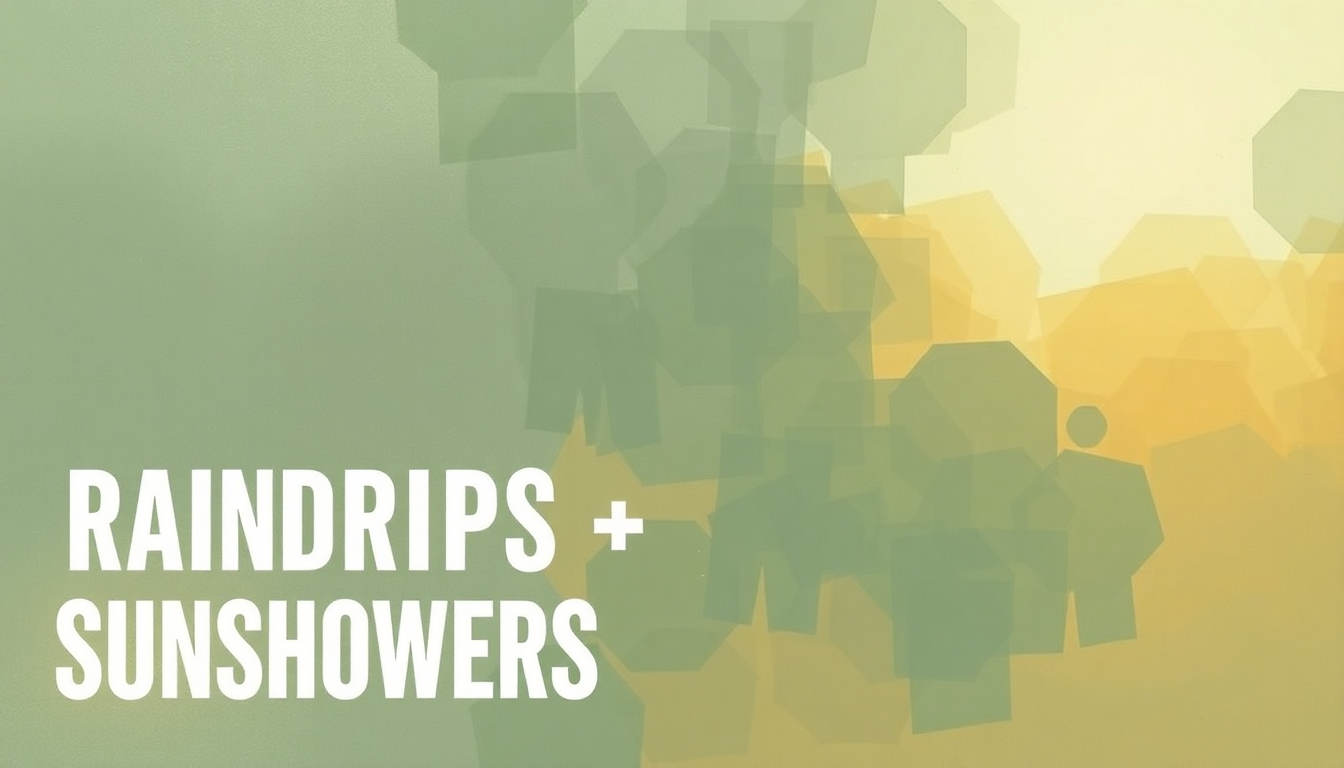 Fan-driven abstract illustration evoking the emotional arc of Raindrops + Sunshowers by The Smashing Pumpkins