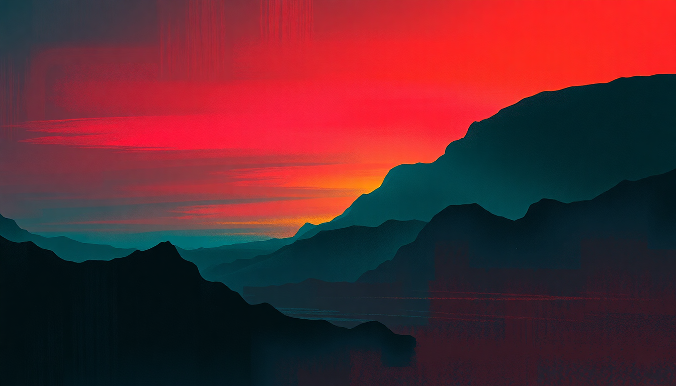 Fan-driven abstract illustration evoking the emotional arc of Raisans by Dinosaur Jr