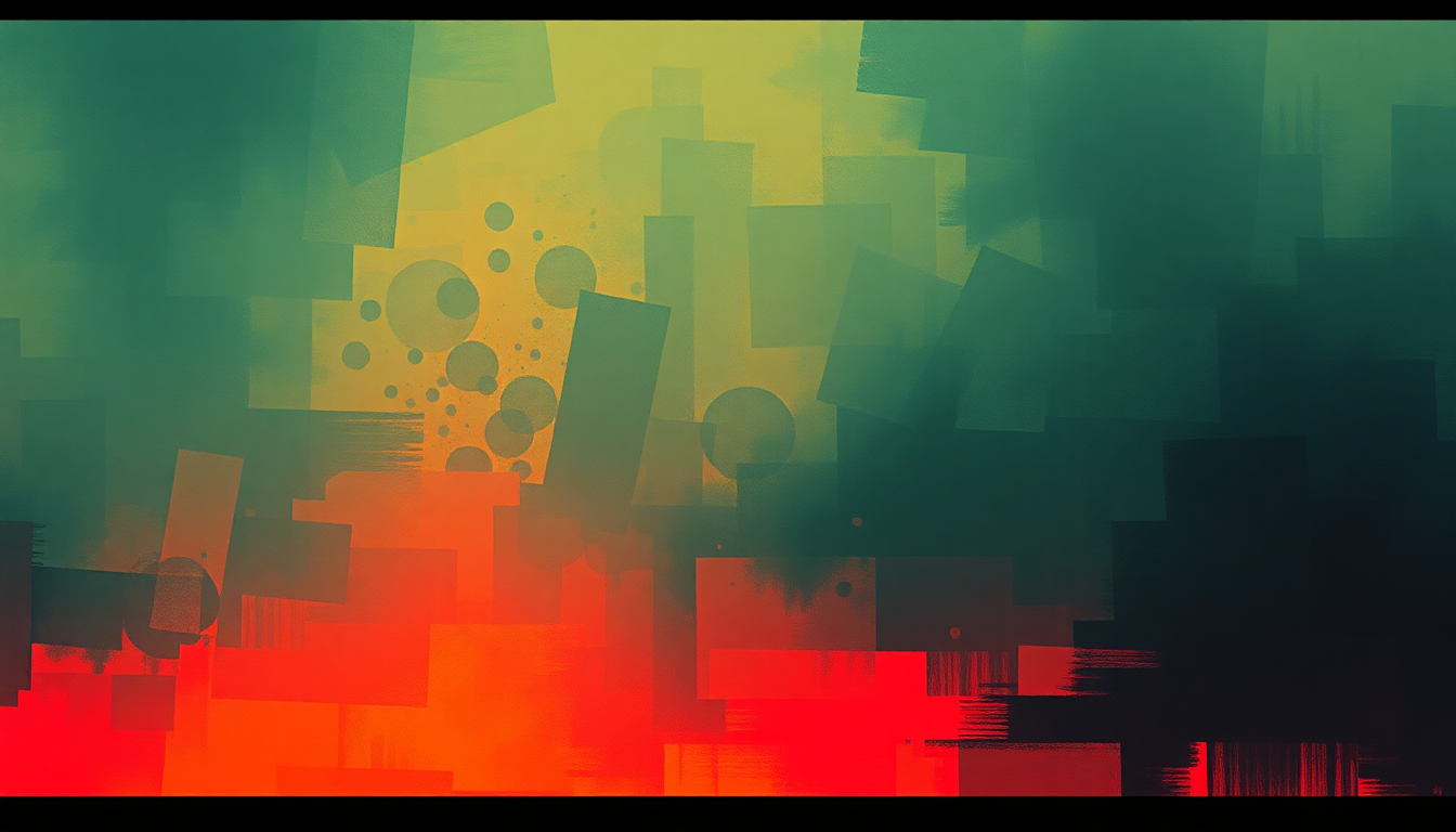 Fan-driven abstract illustration evoking the emotional arc of Raising Hell by Run DMC