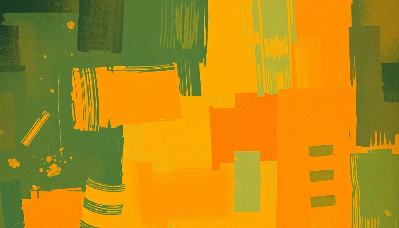 Fan-driven abstract illustration evoking the emotional arc of Ramblin' by Ornette Coleman