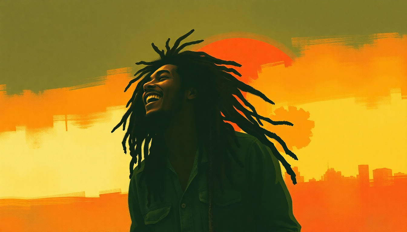 Fan-driven abstract illustration evoking the emotional arc of Rat Race by Bob Marley & The Wailers