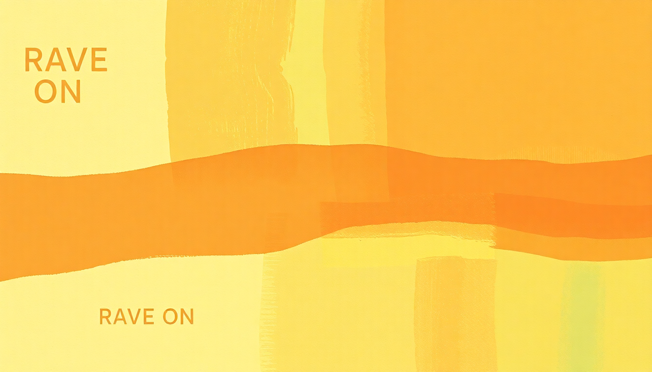 Fan-driven abstract illustration evoking the emotional arc of Rave On by Buddy Holly