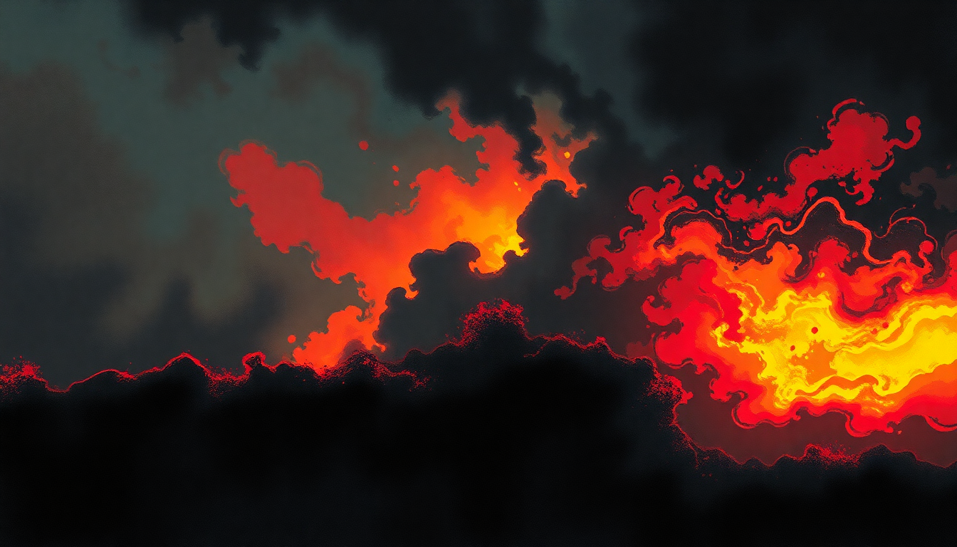 Fan-driven abstract illustration evoking the emotional arc of Re-Ignition by Bad Brains