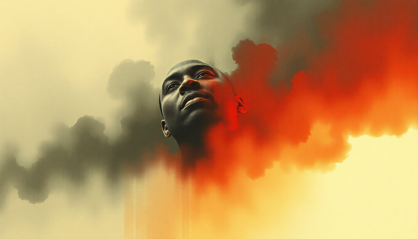 Fan-driven abstract illustration evoking the emotional arc of Ready to Die by The Notorious B.I.G.