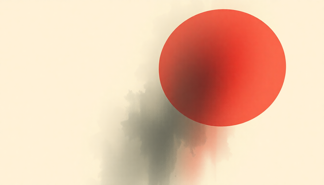 Fan-driven abstract illustration evoking the emotional arc of Red Dot Music by Mac Miller