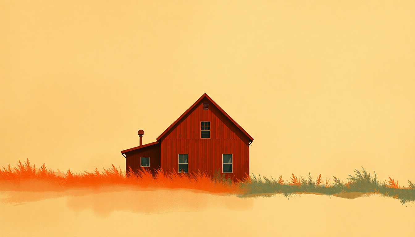 Fan-driven abstract illustration evoking the emotional arc of Red House by Jimi Hendrix