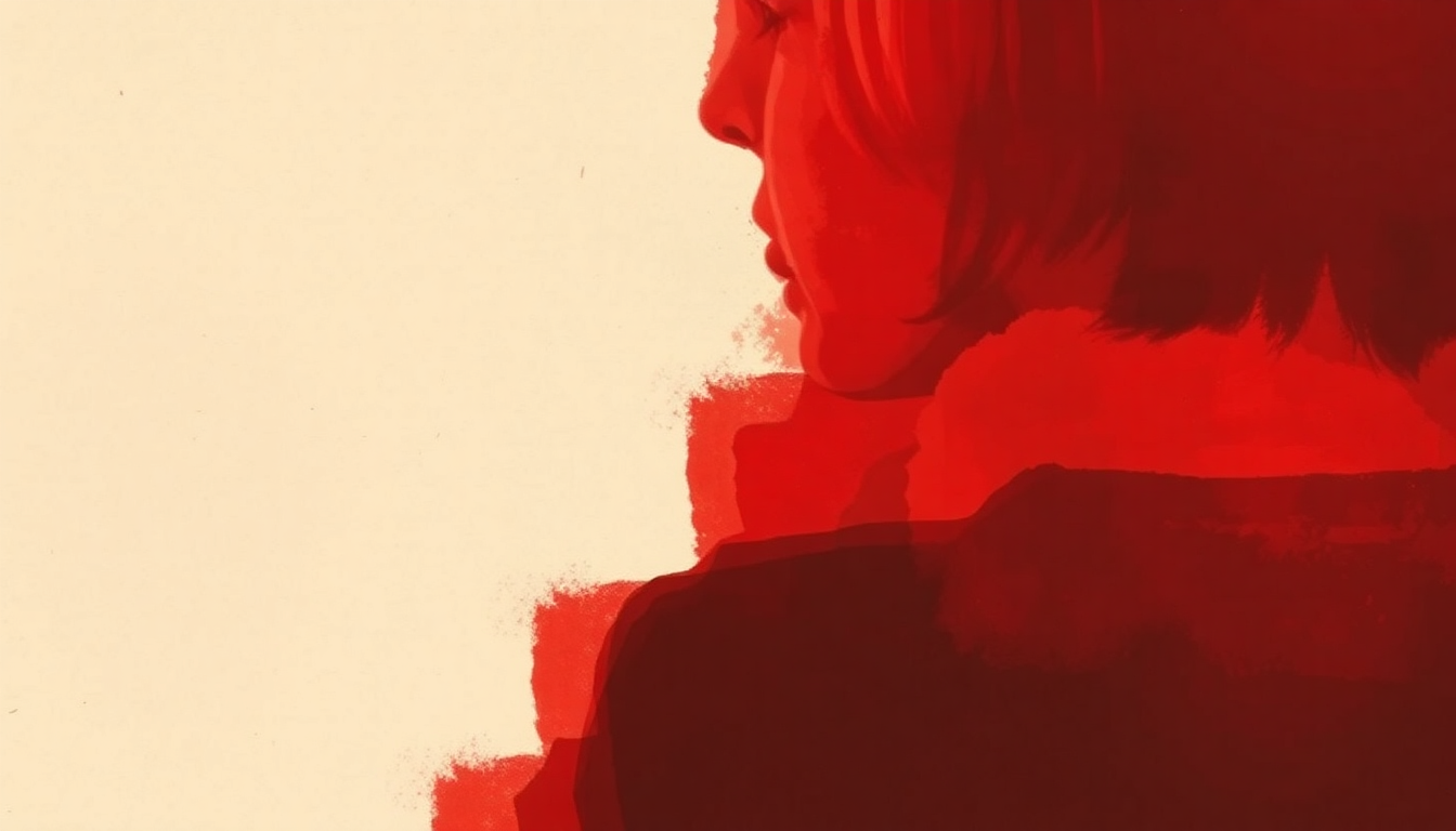 Fan-driven abstract illustration evoking the emotional arc of Red by Taylor Swift