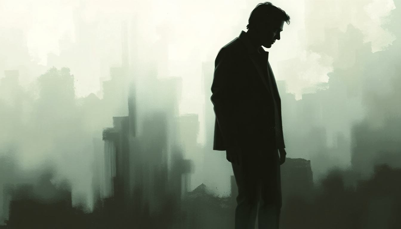 Fan-driven abstract illustration evoking the emotional arc of Redemption by Johnny Cash