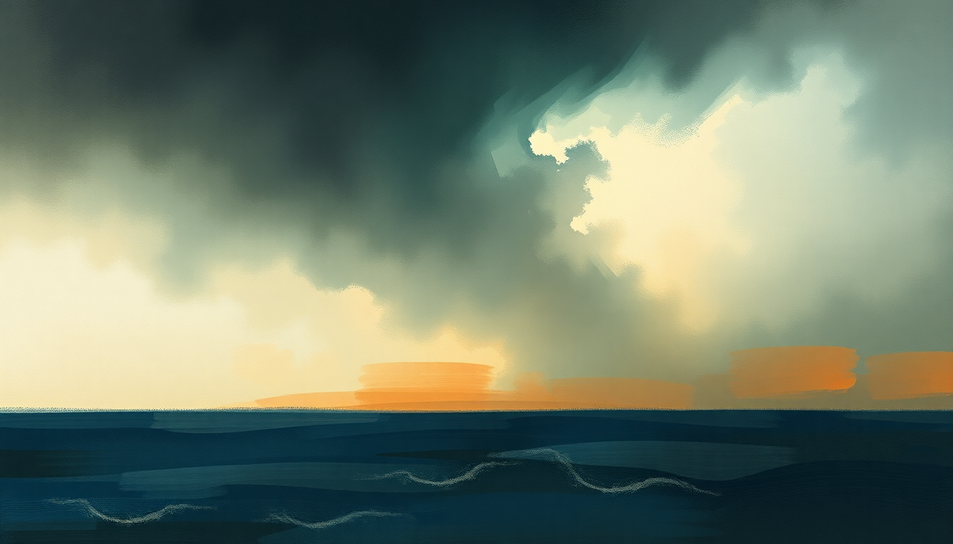 Fan-driven abstract illustration evoking the emotional arc of Rescued by Foo Fighters