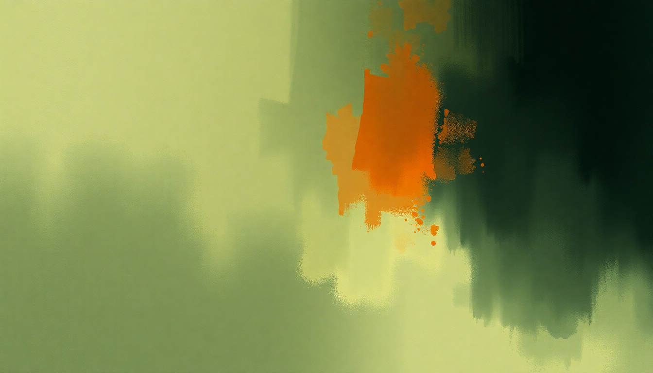 Fan-driven abstract illustration evoking the emotional arc of Resurreccion del Angel by Astor Piazzolla