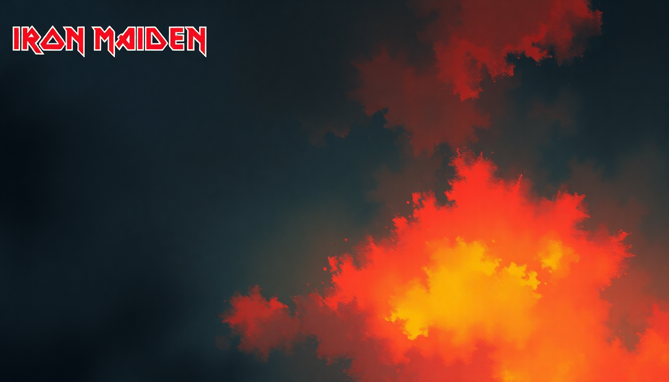 Fan-driven abstract illustration evoking the emotional arc of Revelations by Iron Maiden