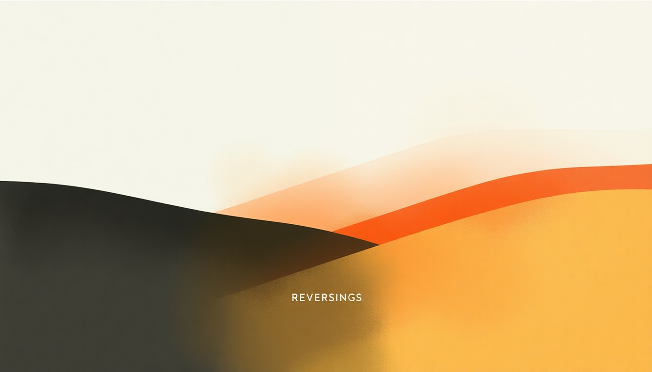 Fan-driven abstract illustration evoking the emotional arc of Reversing by Ryuichi Sakamoto