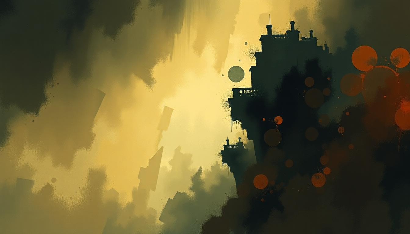 Fan-driven abstract illustration evoking the emotional arc of Rhapsody on a Theme of Paganini by Sergei Rachmaninoff