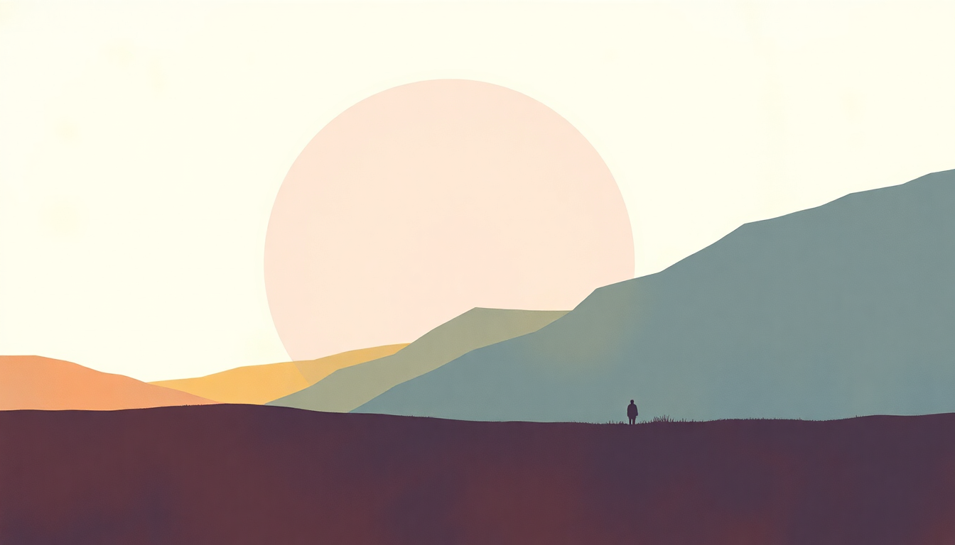 Fan-driven abstract illustration evoking the emotional arc of Rhinestone Cowboy by Glen Campbell