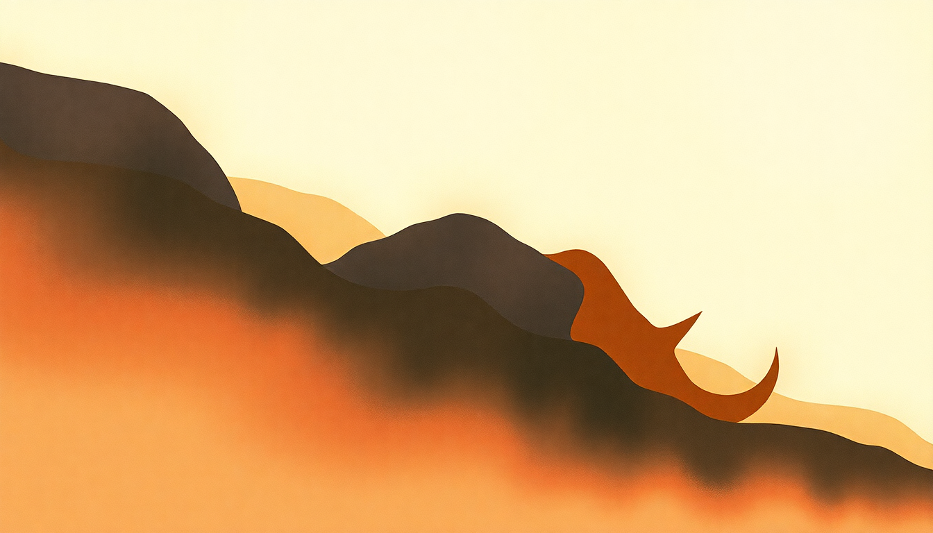 Fan-driven abstract illustration evoking the emotional arc of Rhinoceros by The Smashing Pumpkins