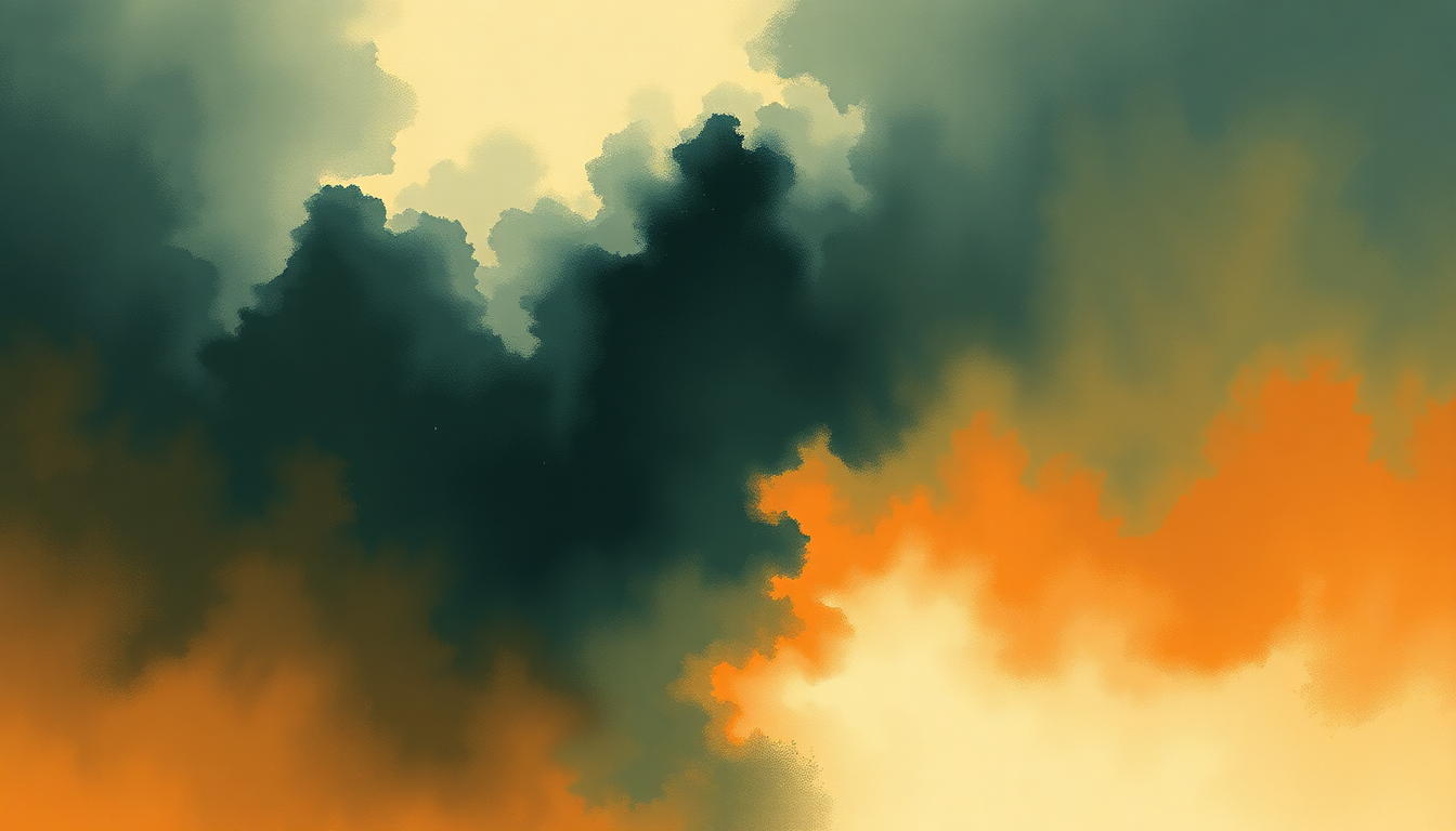 Fan-driven abstract illustration evoking the emotional arc of Riot by Childish Gambino