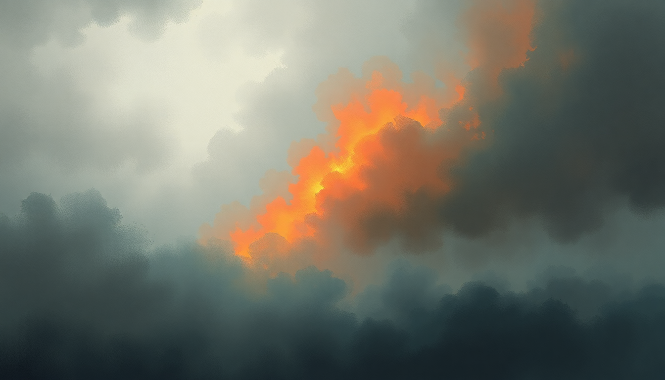 Fan-driven abstract illustration evoking the emotional arc of Rise by Disturbed