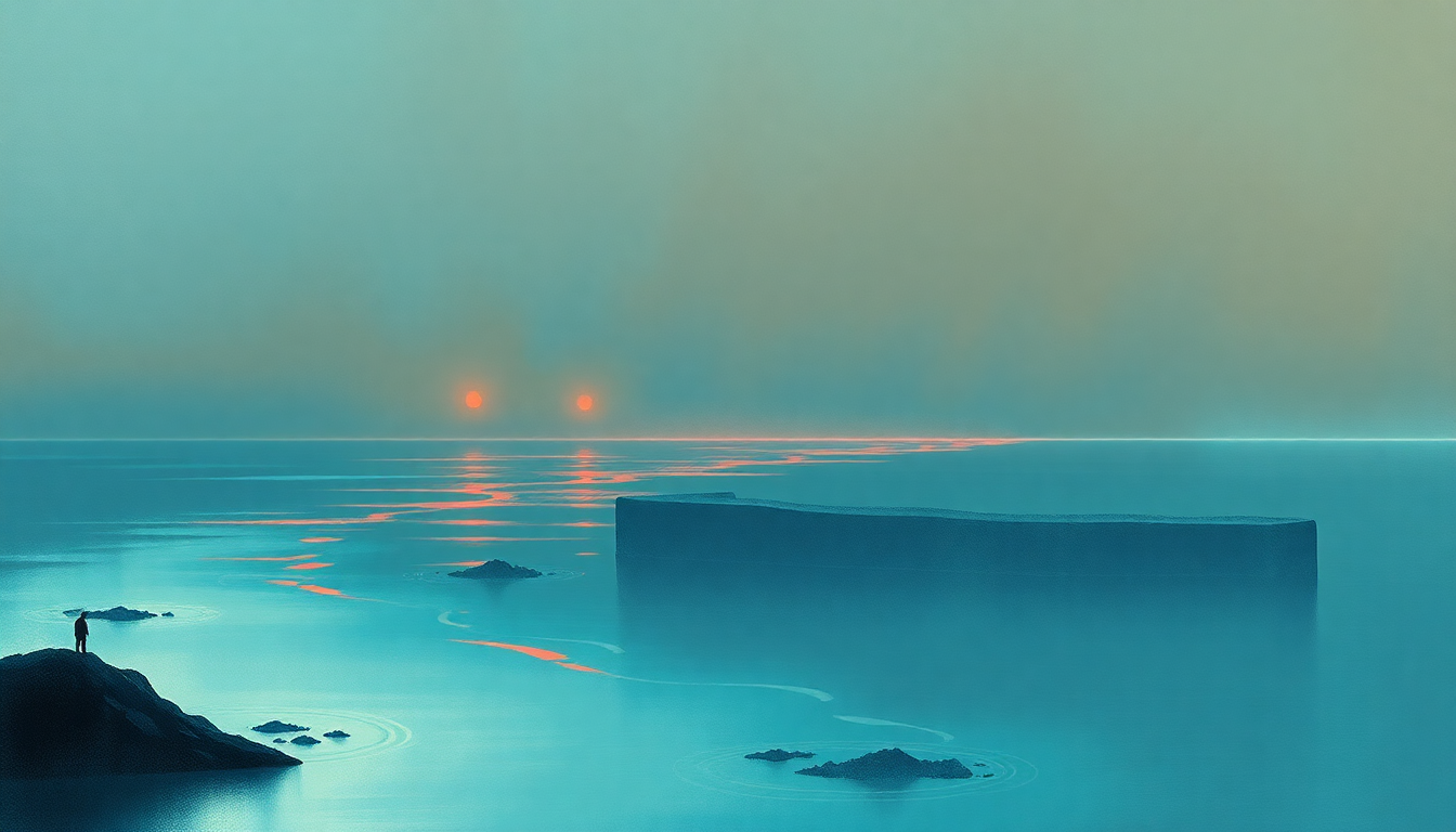 Fan-driven abstract illustration evoking the emotional arc of River by Enya