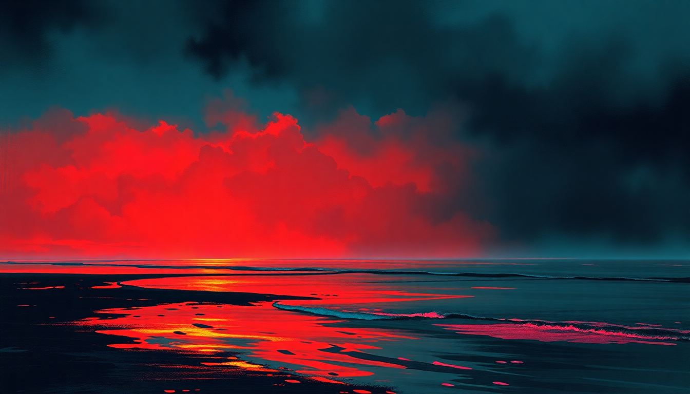 Fan-driven abstract illustration evoking the emotional arc of River Euphrates by Pixies
