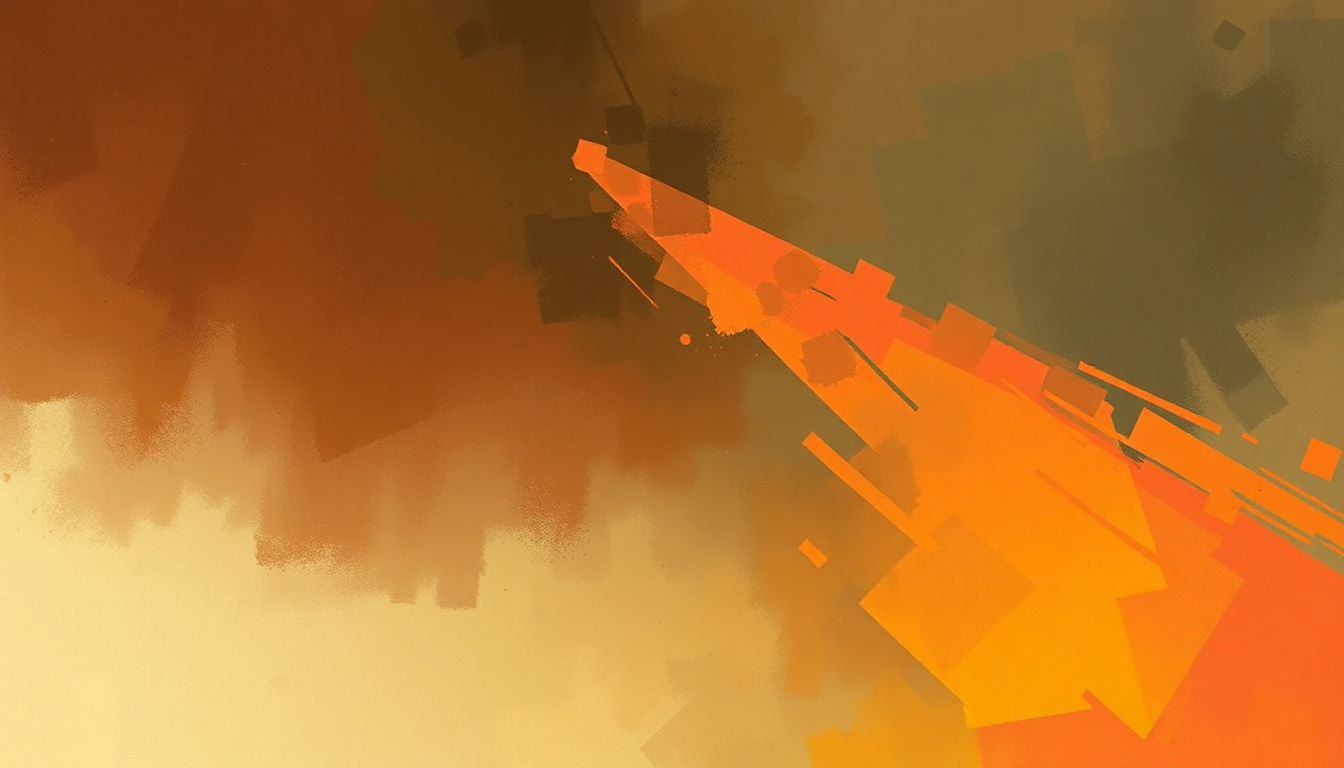 Fan-driven abstract illustration evoking the emotional arc of Rock DJ by Robbie Williams