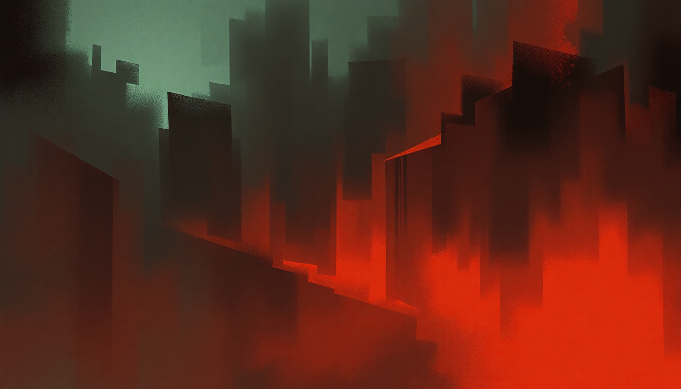 Fan-driven abstract illustration evoking the emotional arc of Rock Minuet by Lou Reed