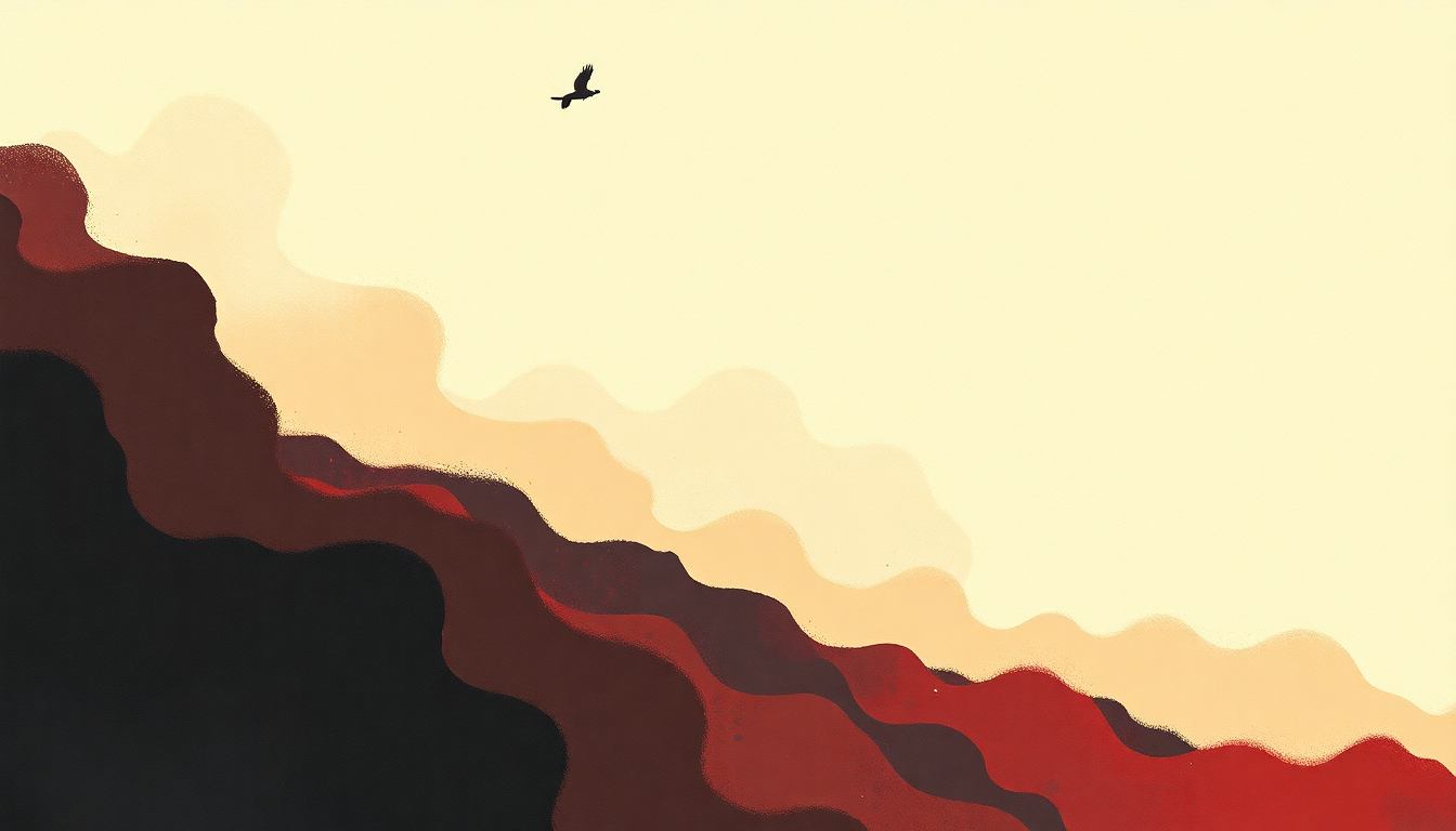 Fan-driven abstract illustration evoking the emotional arc of Rock 'N Roll by Daft Punk