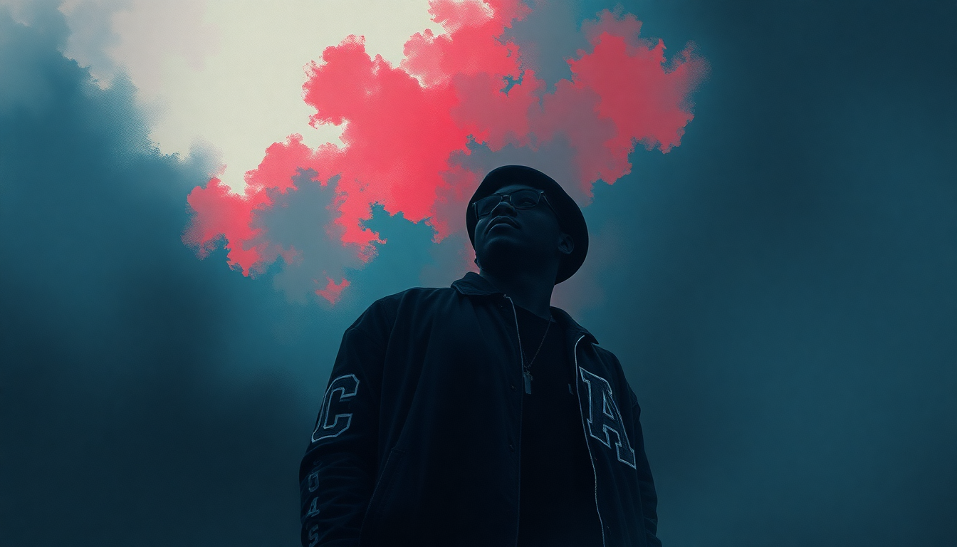 Fan-driven abstract illustration evoking the emotional arc of Rock the Bells by LL Cool J