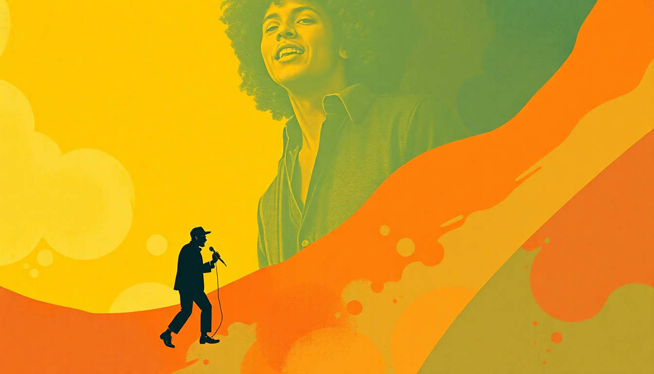 Fan-driven abstract illustration evoking the emotional arc of Rockers by Sly and Robbie