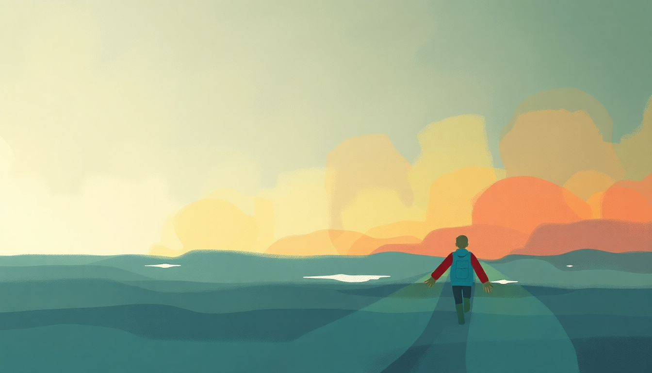 Fan-driven abstract illustration evoking the emotional arc of Rocketship Run by The Laurie Berkner Band