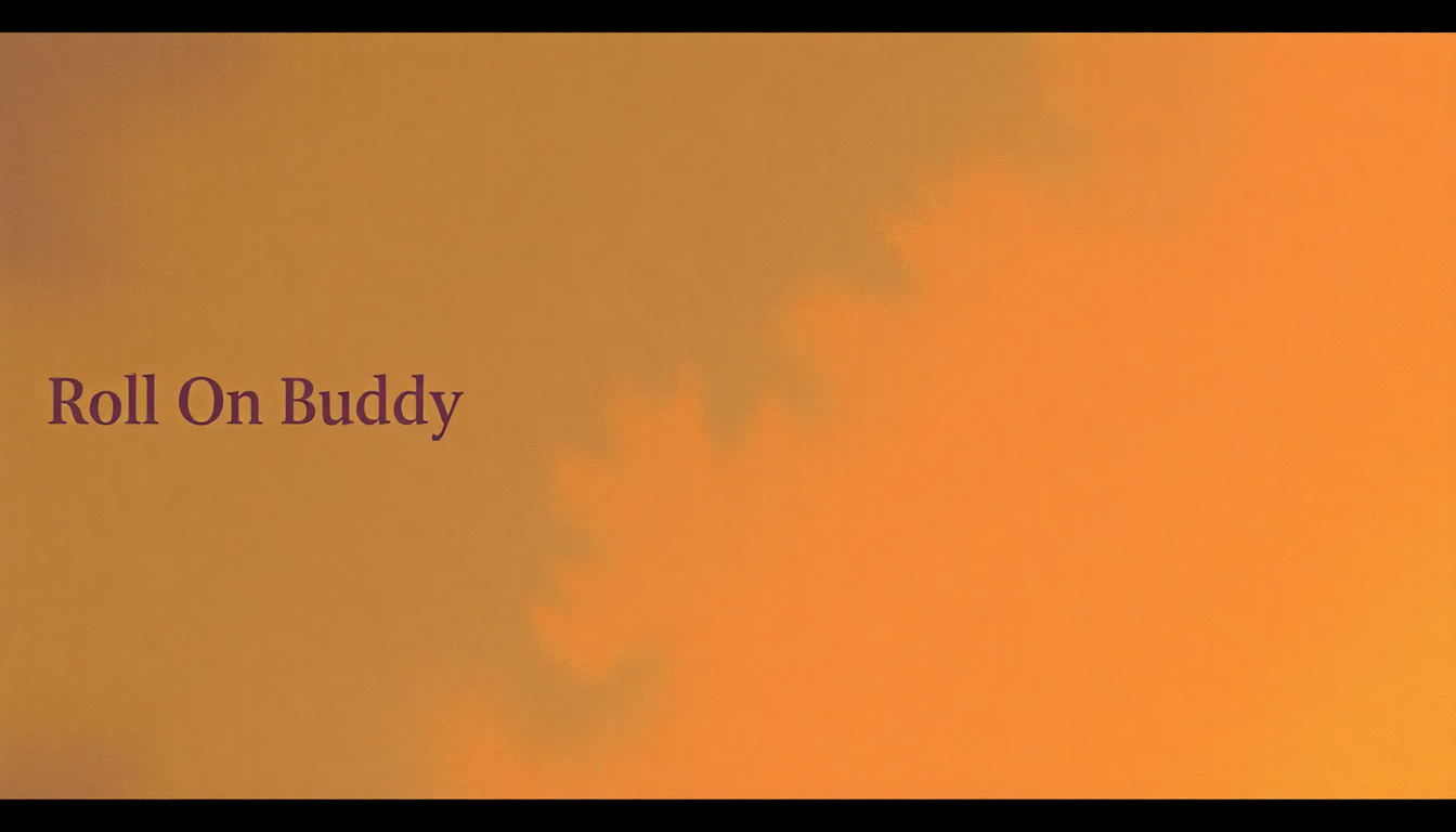 Fan-driven abstract illustration evoking the emotional arc of Roll On Buddy by Bill Monroe