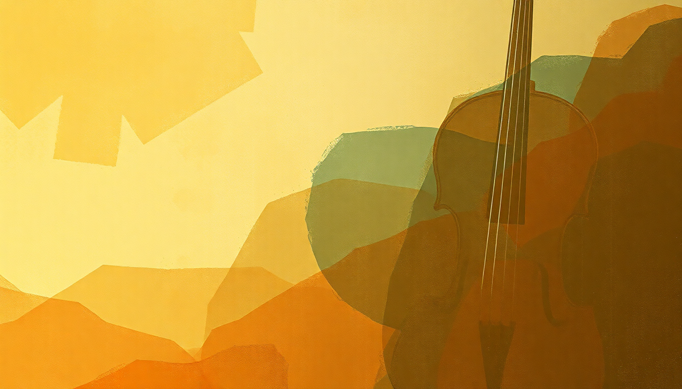 Fan-driven abstract illustration evoking the emotional arc of Rondo Alla Turca by Mozart