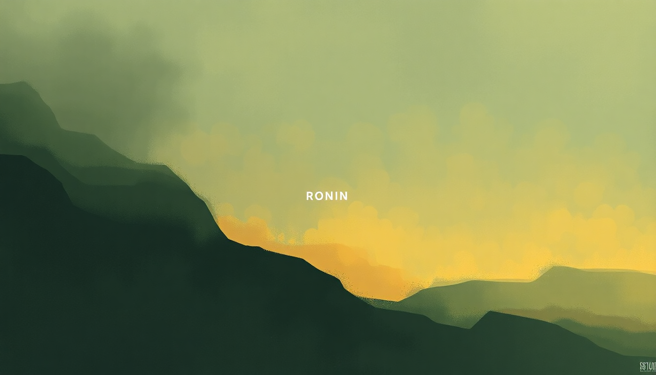 Fan-driven abstract illustration evoking the emotional arc of Ronin by Sturgill Simpson