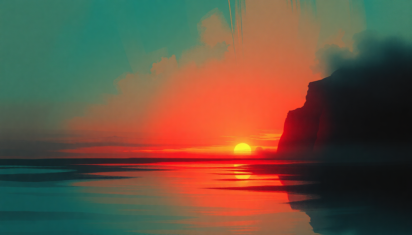 Fan-driven abstract illustration evoking the emotional arc of Rose in Paradise by Waylon Jennings